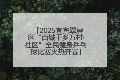 2025宜宾翠屏区“百城千乡万村·社区”全民健身乒乓球比赛火热开赛