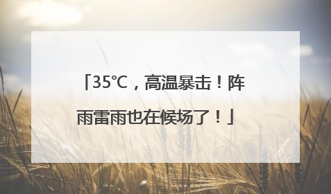 35℃，高温暴击！阵雨雷雨也在候场了！