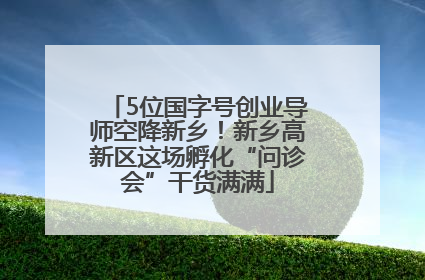 5位国字号创业导师空降新乡！新乡高新区这场孵化“问诊会”干货满满