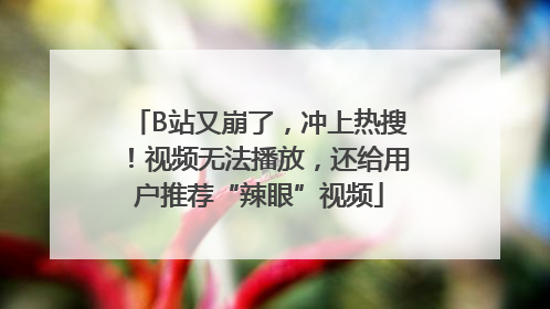 B站又崩了，冲上热搜！视频无法播放，还给用户推荐“辣眼”视频